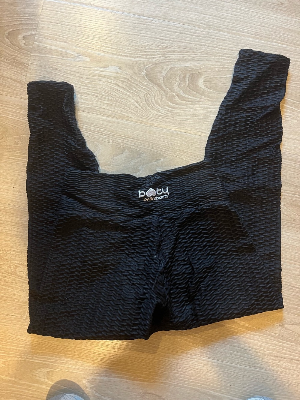 Booty by Brabants Black Textured Scrunch Leggings